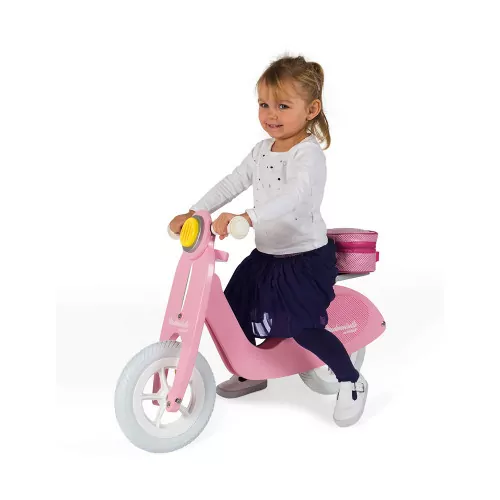 Janod mademoiselle bicicletta scooter rosa legno 2 - Janod – Mademoiselle Bicicletta Scooter Rosa