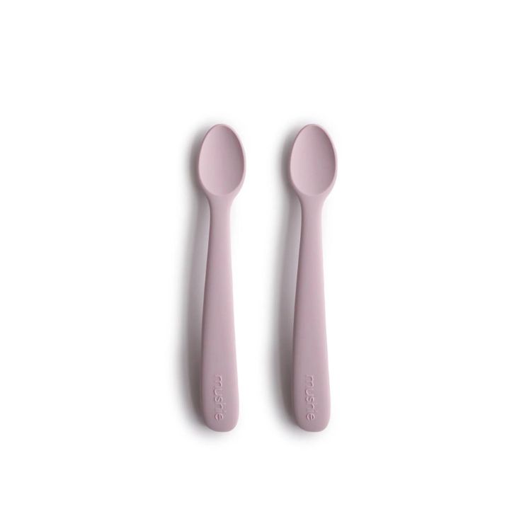 Mushie set due cucchiai soft lilac - Mushie – Set due cucchiai in silicone – Soft Lilac